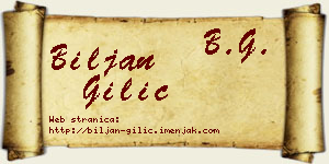 Biljan Gilić vizit kartica